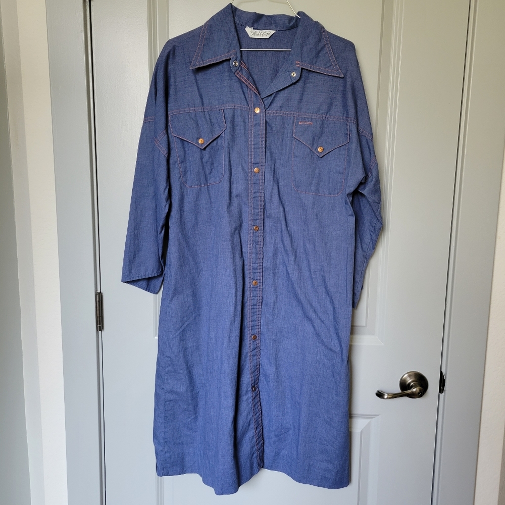 Vintage Western Chambray Dress